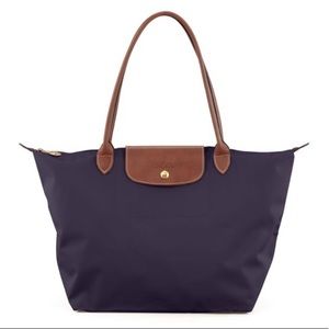 Longchamp Large le Pliage bag in purple